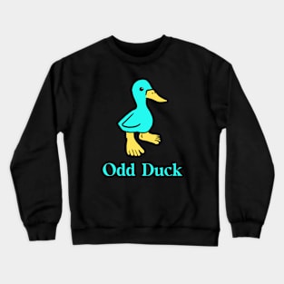 Blue Odd Duck with Human Feet Crewneck Sweatshirt